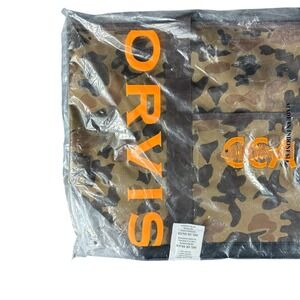 Orvis Camo Tote CCA Hill Country Zip Top 600D Polyester Fishing Hunting Brown